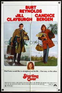 8t815 STARTING OVER 1sh '79 artwork of Burt Reynolds & Jill Clayburgh by Morgan Kane!