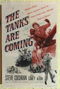 8t848 TANKS ARE COMING 1sh '51 Sam Fuller, Steve Cochran, Uncle Sam's iron-nerved yanks in tanks!