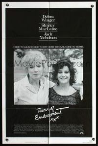8t856 TERMS OF ENDEARMENT 1sh '83 great close up of Shirley MacLaine & Debra Winger!