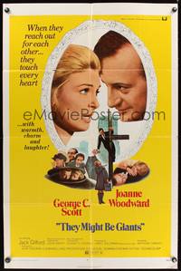 8t867 THEY MIGHT BE GIANTS 1sh '71 George C. Scott & Joanne Woodward touch every heart!