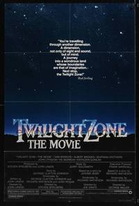 8t918 TWILIGHT ZONE no border 1sh '83 Joe Dante, Steven Spielberg, John Landis, Serling TV series!