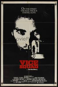 8t943 VICE SQUAD 1sh '82 Season Hubley, Wings Hauser, the real trick is staying alive!