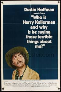 8t973 WHO IS HARRY KELLERMAN 1sh '71 Dustin Hoffman in cowboy hat wants to know!