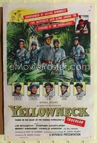 8t991 YELLOWNECK 1sh '55 Civil War cowards surrounded by savage Seminoles in the Everglades!
