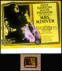 8v055 MRS. MINIVER glass slide '42 Greer Garson, Walter Pidgeon, directed by William Wyler!