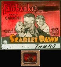 8v061 SCARLET DAWN glass slide '32 Douglas Fairbanks Jr. forsakes Nancy Carroll for Lilyan Tashman