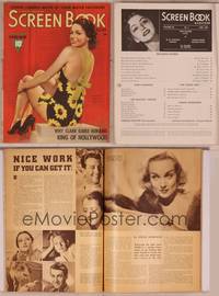 8v090 SCREEN BOOK magazine June 1938, full-length sexy Marjorie Weaver, winner of magazine contest