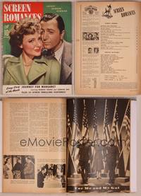 8v121 SCREEN ROMANCES magazine January 1943, art of Laraine Day & Robert Young by Earl Christy!