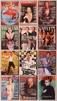 8v019 LOT OF VANITY FAIR MAGAZINES 12 magazines January 1996 to January 1997, Uma, Emma, Leonardo!