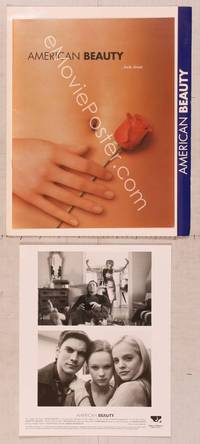 8v146 AMERICAN BEAUTY presskit '99 Sam Mendes, sexy Mena Suvari, Kevin Spacey, Annette Bening