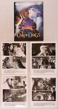 8v154 CATS & DOGS presskit '01 Jeff Goldblum, Elizabeth Perkins, wacky CGI animal scenes!