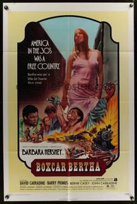 8w094 BOXCAR BERTHA 1sh '72 Martin Scorsese, Barbara Hershey was a bit free'er than most!