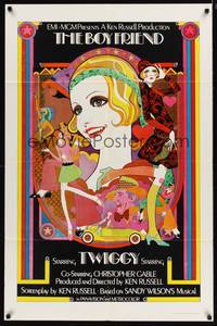 8w096 BOY FRIEND int'l 1sh '71 cool art of sexy Twiggy by Dick Ellescas, directed by Ken Russell!