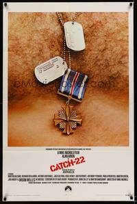 8w134 CATCH 22 1sh '70 directed by Mike Nichols, based on the novel by Joseph Heller!