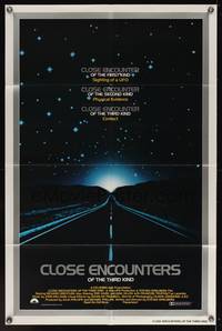 8w151 CLOSE ENCOUNTERS OF THE THIRD KIND int'l silver 1sh '77 Steven Spielberg sci-fi classic!