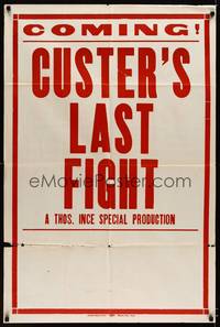 8w175 CUSTER'S LAST FIGHT 1sh R25 50th Anniversary of the Last Stand at Little Big Horn