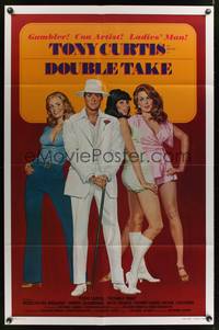 8w211 DOUBLE TAKE int'l 1sh '79 artwork of Tony Curtis with sexy girls!