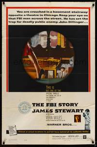 8w257 FBI STORY 1sh '59 Mervyn LeRoy directed, detective Jimmy Stewart & Vera Miles!