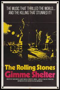 8w308 GIMME SHELTER int'l 1sh '71 Rolling Stones, out of control rock & roll concert!