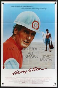 8w344 HARRY & SON 1sh '84 Paul Newman & Robby Benson are father and son!