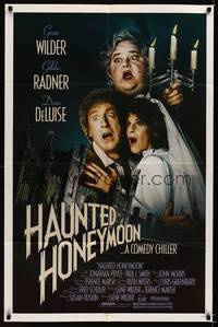 8w347 HAUNTED HONEYMOON 1sh '86 Gene Wilder, Gilda Radner, Dom DeLuise, a comedy chiller!