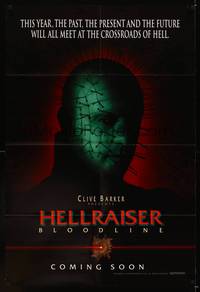 8w358 HELLRAISER BLOODLINE teaser 1sh '96 Clive Barker, Pinhead at the crossroads of hell!