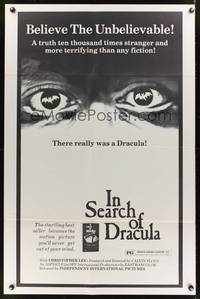 8w412 IN SEARCH OF DRACULA 1sh '75 cool vampire documentary, he really existed!