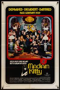 8w501 MADAM KITTY 1sh '76 x-rated, depraved, decadent, damned, sex is not only an art but a weapon