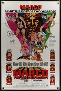 8w524 MARCO THE MAGNIFICENT 1sh '66 Orson Welles, Anthony Quinn, cool comic book artwork!
