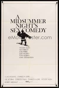 8w540 MIDSUMMER NIGHT'S SEX COMEDY advance teaser 1sh '82 Woody Allen, Mia Farrow, Jose Ferrer!