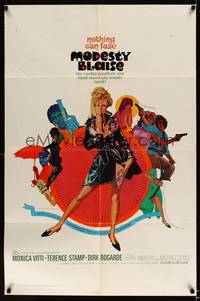 8w544 MODESTY BLAISE 1sh '66 Bob Peak art of sexiest female secret agent Monica Vitti!