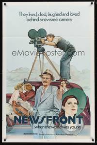 8w573 NEWSFRONT 1sh '78 Australian, Phillip Noyce directed, Nancy Stahl artwork!