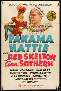 8w630 PANAMA HATTIE style C 1sh '42 art of laughing sailor Red Skelton & sexy dancer Ann Sothern!