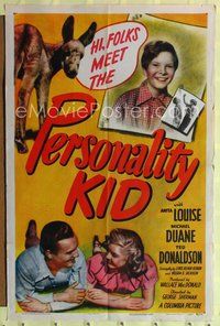 8w641 PERSONALITY KID 1sh '46 Anita Louise, Michael Duane, Ted Donaldson!
