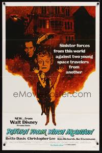 8w681 RETURN FROM WITCH MOUNTAIN 1sh '78 Disney, art of ominous Bette Davis & Christopher Lee!