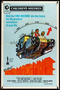 8w872 TIME MACHINE 1sh R72 H.G. Wells, George Pal, great sci-fi artwork!