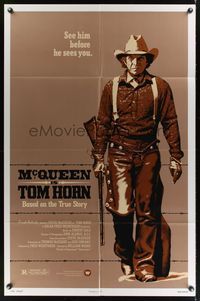 8w879 TOM HORN 1sh '80 they couldn't bring enough men to bring Steve McQueen down!