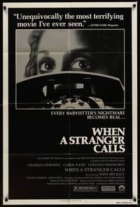 8w947 WHEN A STRANGER CALLS 1sh '79 every babysitter's nightmare becomes real!