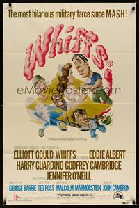 8w952 WHIFFS 1sh '75 Elliott Gould, Eddie Albert, the most hilarious military farce since MASH!