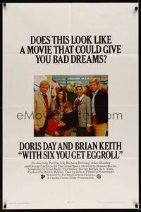 8w973 WITH SIX YOU GET EGGROLL 1sh '68 Doris Day, Brian Keith, Pat Carroll, Barbara Hershey
