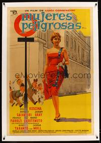 8x173 MOGLI PERICOLOSE linen Argentinean '58 art of men ogling streetwalker Sylva Koscina!