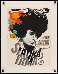 8x110 IRMA LA DOUCE linen Czech 11x16 '70 Billy Wilder, different art of Shirley MacLaine by Galova!