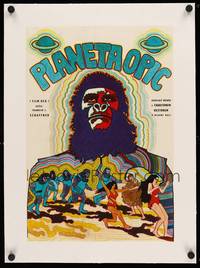 8x113 PLANET OF THE APES linen Czech 11x16 '70 wacky completely different art by Hlavaty!