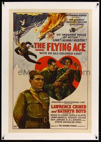 8x317 FLYING ACE linen 1sh '26 all-black aviation, the greatest airplane thriller ever produced!