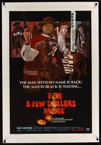 8x318 FOR A FEW DOLLARS MORE linen 1sh '67 Sergio Leone's Per Qualche Dollaro in Piu, Clint Eastwood