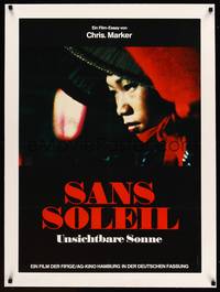 8x134 SUNLESS linen German '83 Chris Marker's Sans soleil, French surreal documentary!