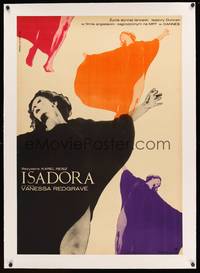 8x148 LOVES OF ISADORA linen Polish 23x33 '70 different art of Vanessa Redgrave by Lipinski!