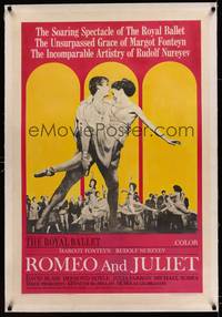 8x431 ROMEO & JULIET linen 1sh '66 Margot Fonteyn, Rudolf Nureyev, English ballet version!