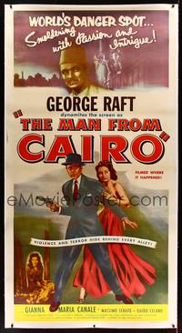 8y024 MAN FROM CAIRO linen 3sh '53 Dramma nella Kasbah, George Raft & Gianna Maria Canale in Egypt!
