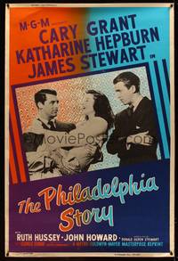 8y126 PHILADELPHIA STORY 40x60 R55 Katharine Hepburn, Cary Grant, James Stewart, different image!